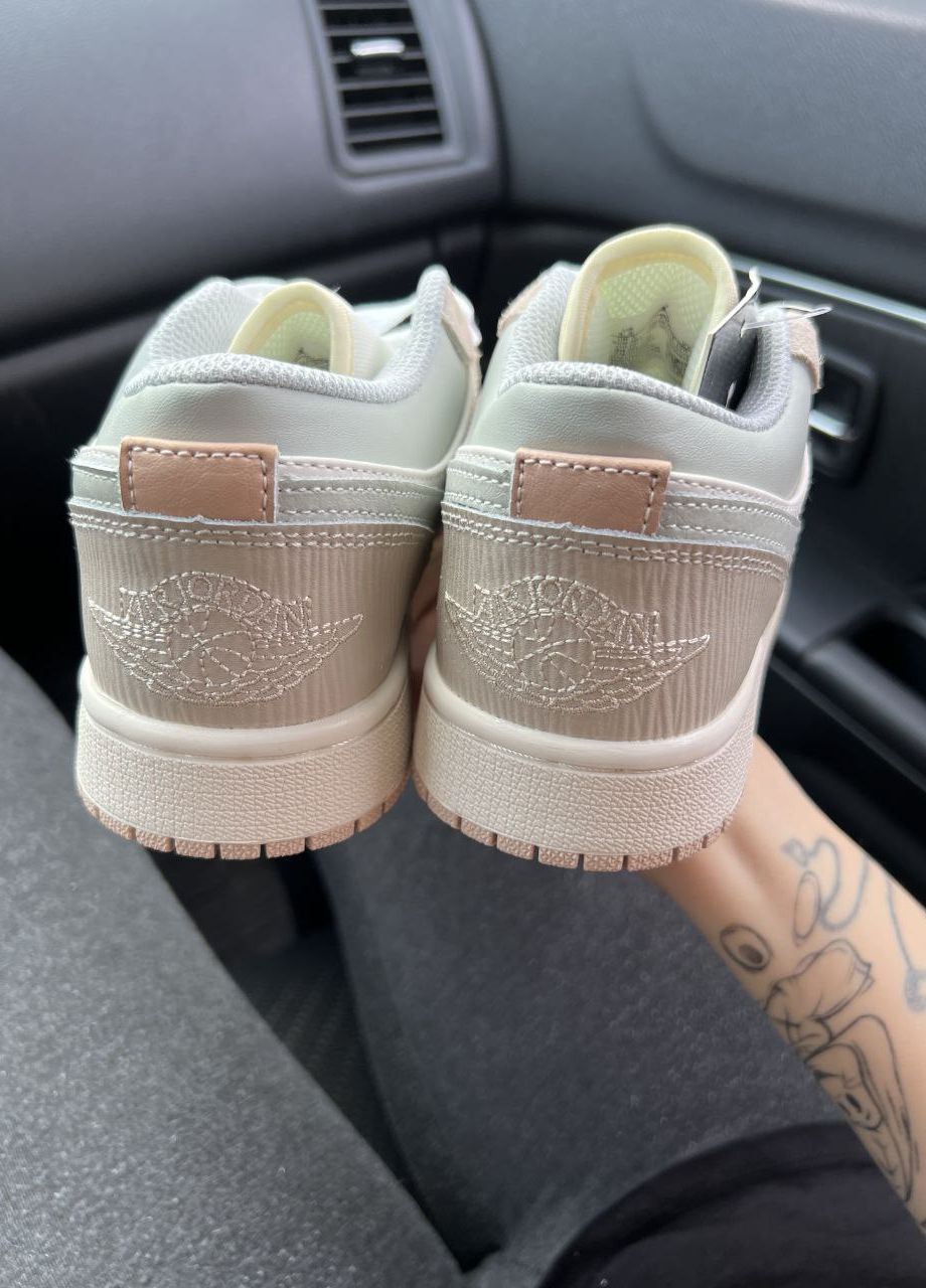Кросівки репліка Jordan Low Beige Vakko бежеві демісезони (265309764)