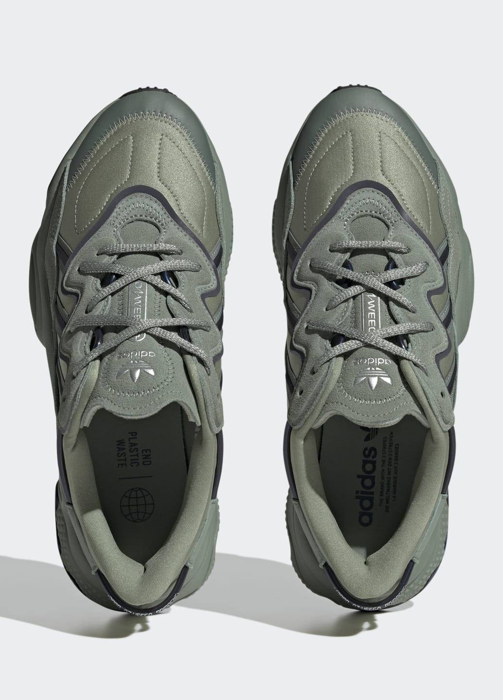Зеленые всесезонные кроссовки ozweego adidas