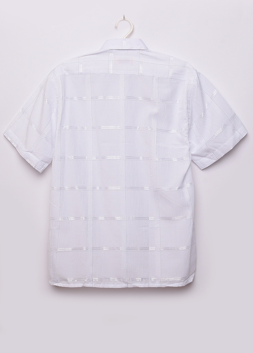 Белая классическая рубашка в клетку Let's Shop