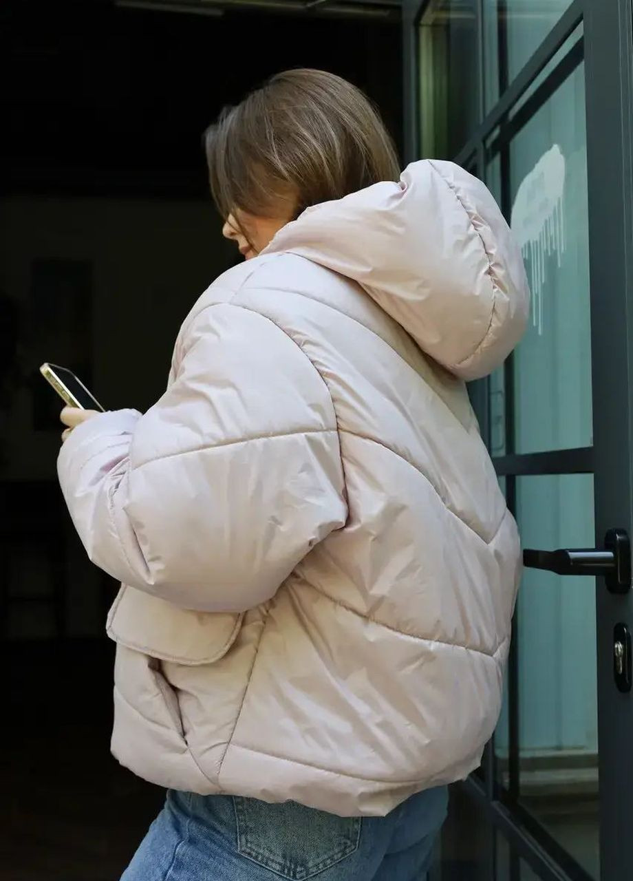 Пудрова зимня зимова жіноча куртка SK