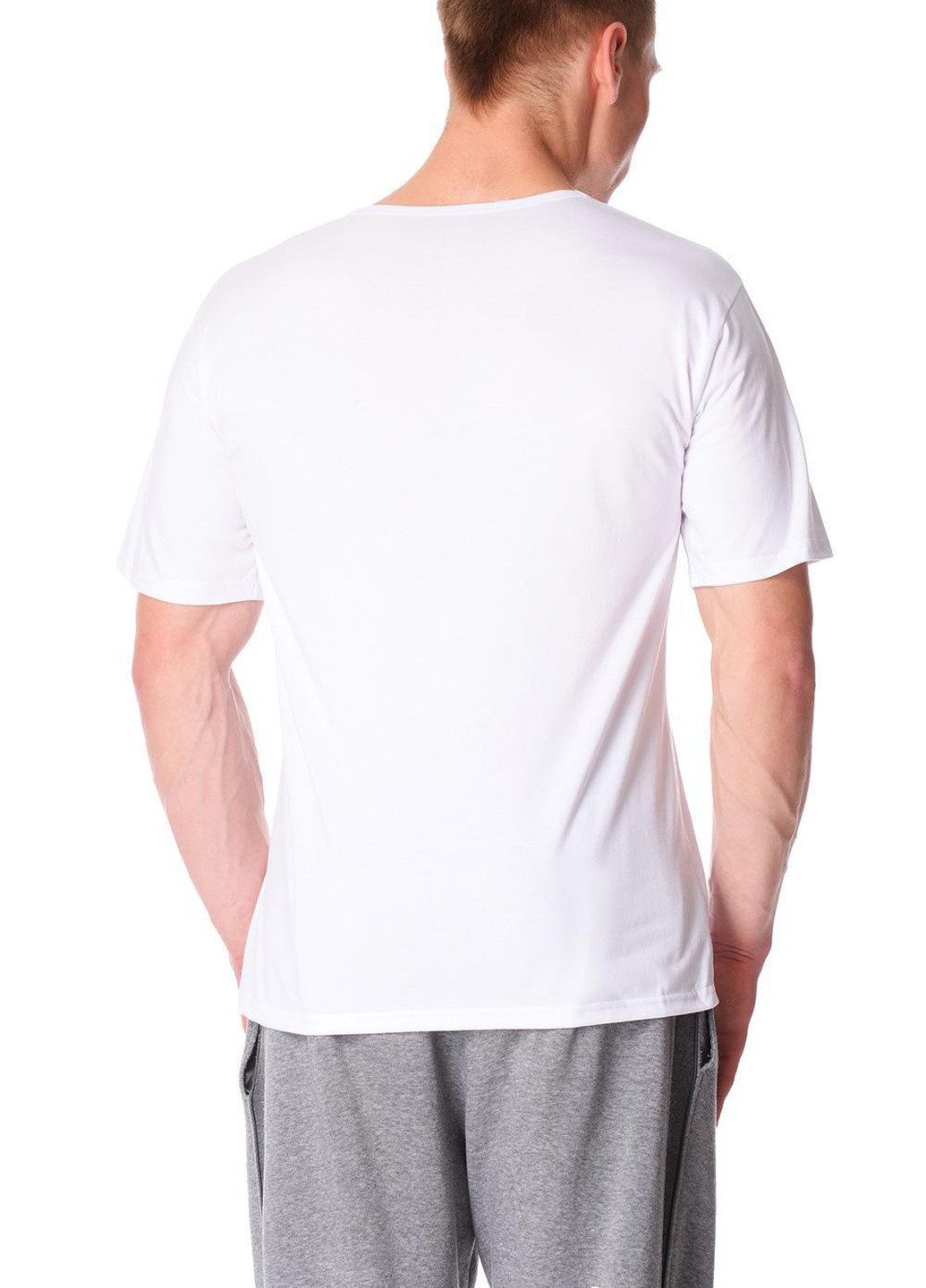 Белая футболка чоловіча new 5xl білий 201 Cornette