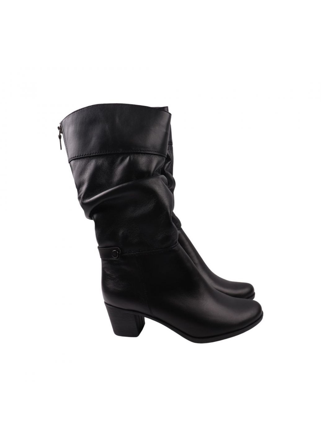 сапоги женские черные натуральная кожа SAVIO