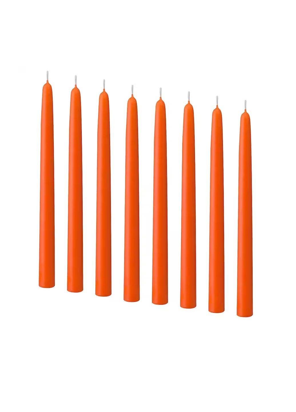 Свічка без аромату, помаранчева, 25 см IKEA klokhet (265300239)