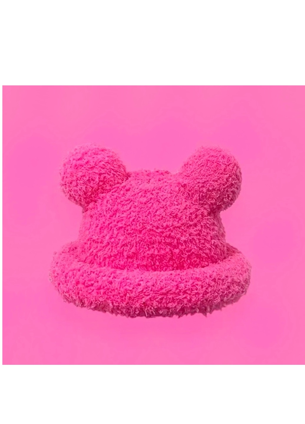 Міккі Маус/Мінні Маус унісекс з вушками і підворотом one size рожева Brand шапка (258094987)