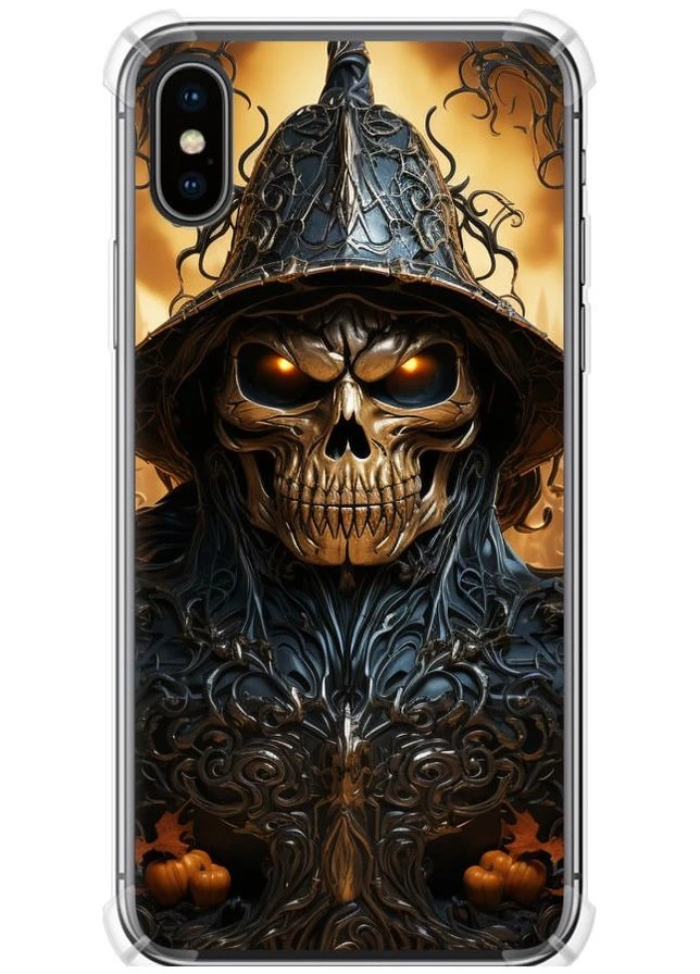 Силикон с усиленными углами чехол 'Череп 2' для Endorphone Apple iPhone XS (266806861)