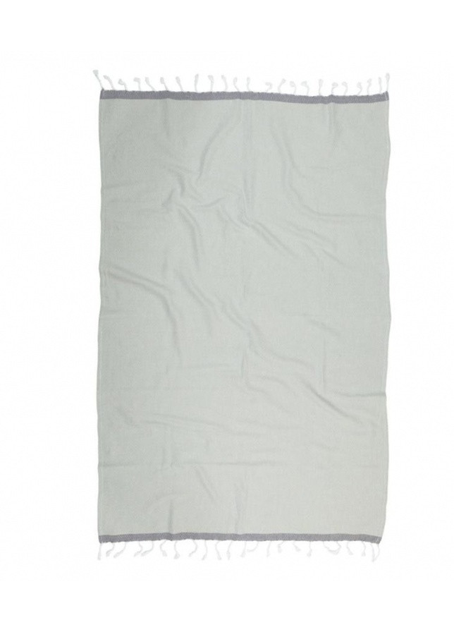 Barine полотенце pestemal - basak 95*165 light grey-grey серый однотонный серый производство - Турция