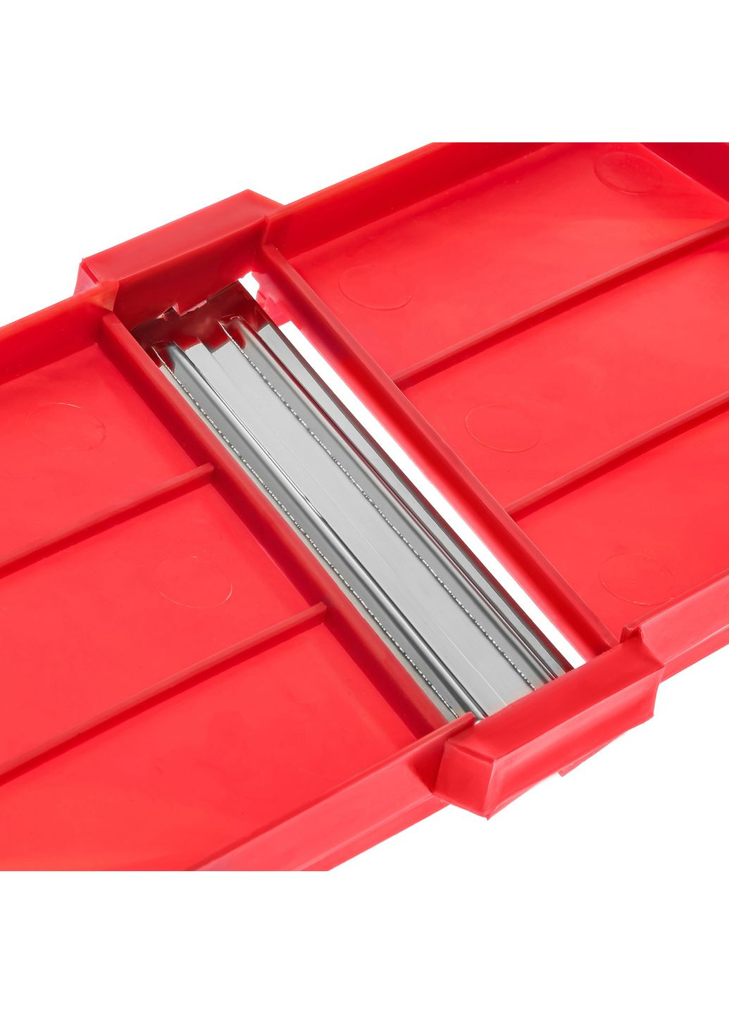 Ручна пластикова шатківниця з двома лезами (15.5 х 31.5 см) Червоний Kitchette (262291067)