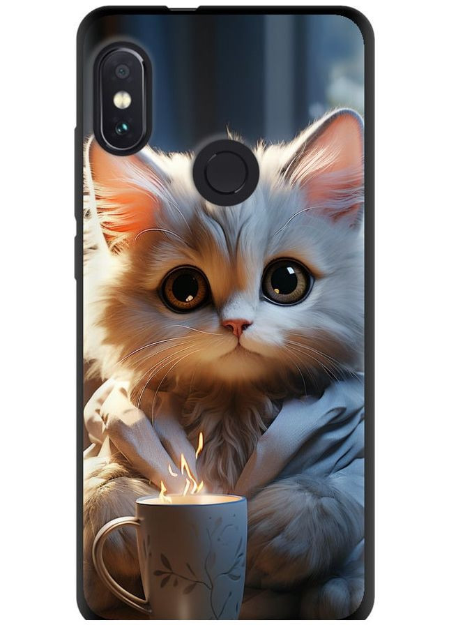 TPU чорний чохол 'Білий кіт' для Endorphone xiaomi redmi note 5 pro (265397407)