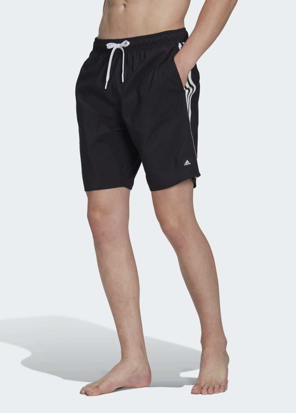 Мужские черные спортивные шорты для плавания 3-stripes clx adidas