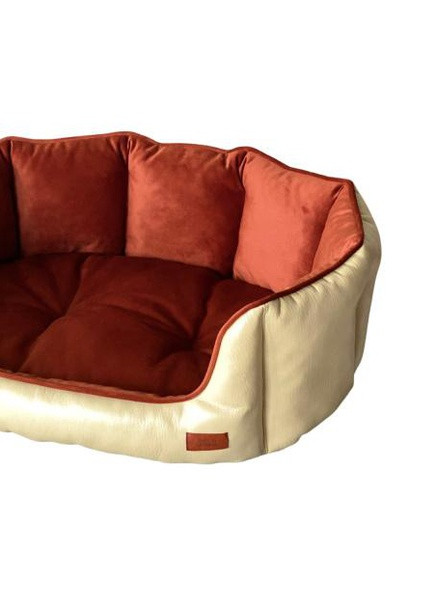 Лежак для собак та котів до 7 кг. Серія Карпати "Мушля" . Бежево-коричневий VseVporyadke (259570160)