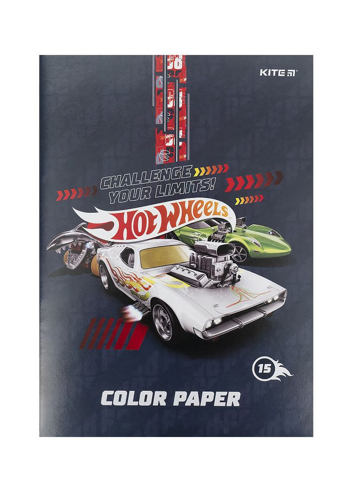 Набір двостороннього кольорового паперу Hot Wheels колір різнокольоровий ЦБ-00223034 Kite (260510113)
