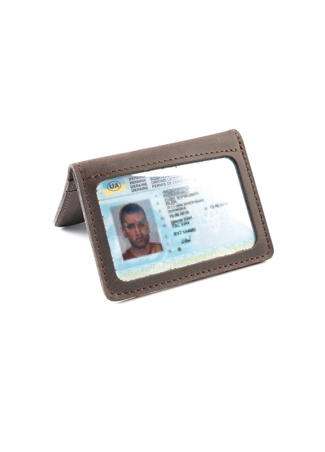 Обложка из натуральной кожи на автодокументы, права, id паспорт с отделами для карт, (Коричневый) LQ 701120 (278649328)