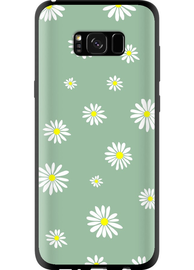 TPU чорний чохол 'Ромашки v4' для Endorphone Samsung Galaxy S8 Plus (258090486)
