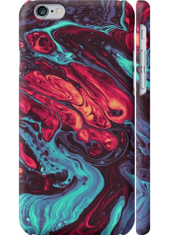 3D пластиковий матовий чохол 'Синя червона абстакція' для Endorphone Apple iPhone 6 (276312161)