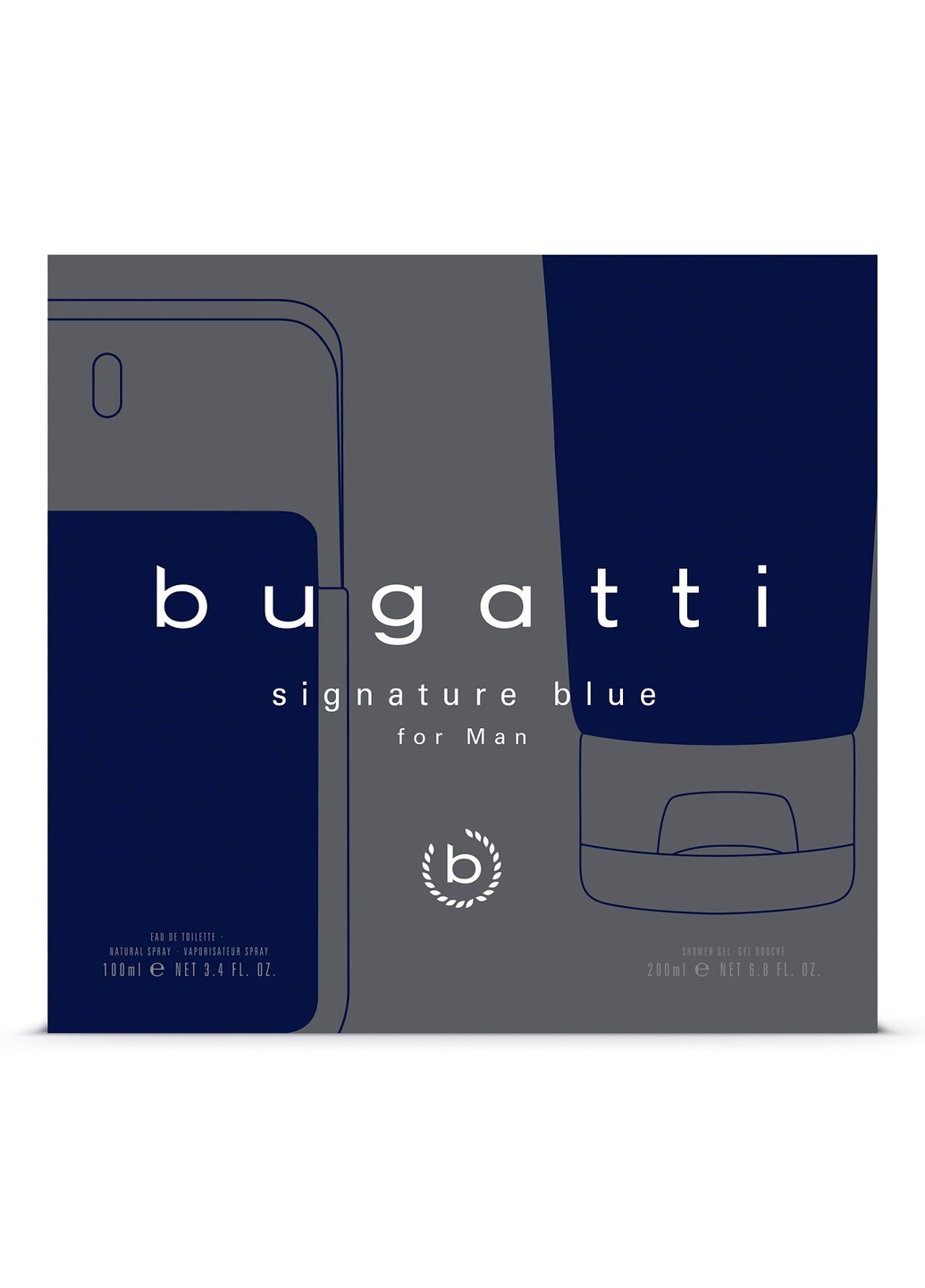 Подарунковий набір туалетна вода та гель для душу для чоловіків Signature Blue Bugatti (277812680)