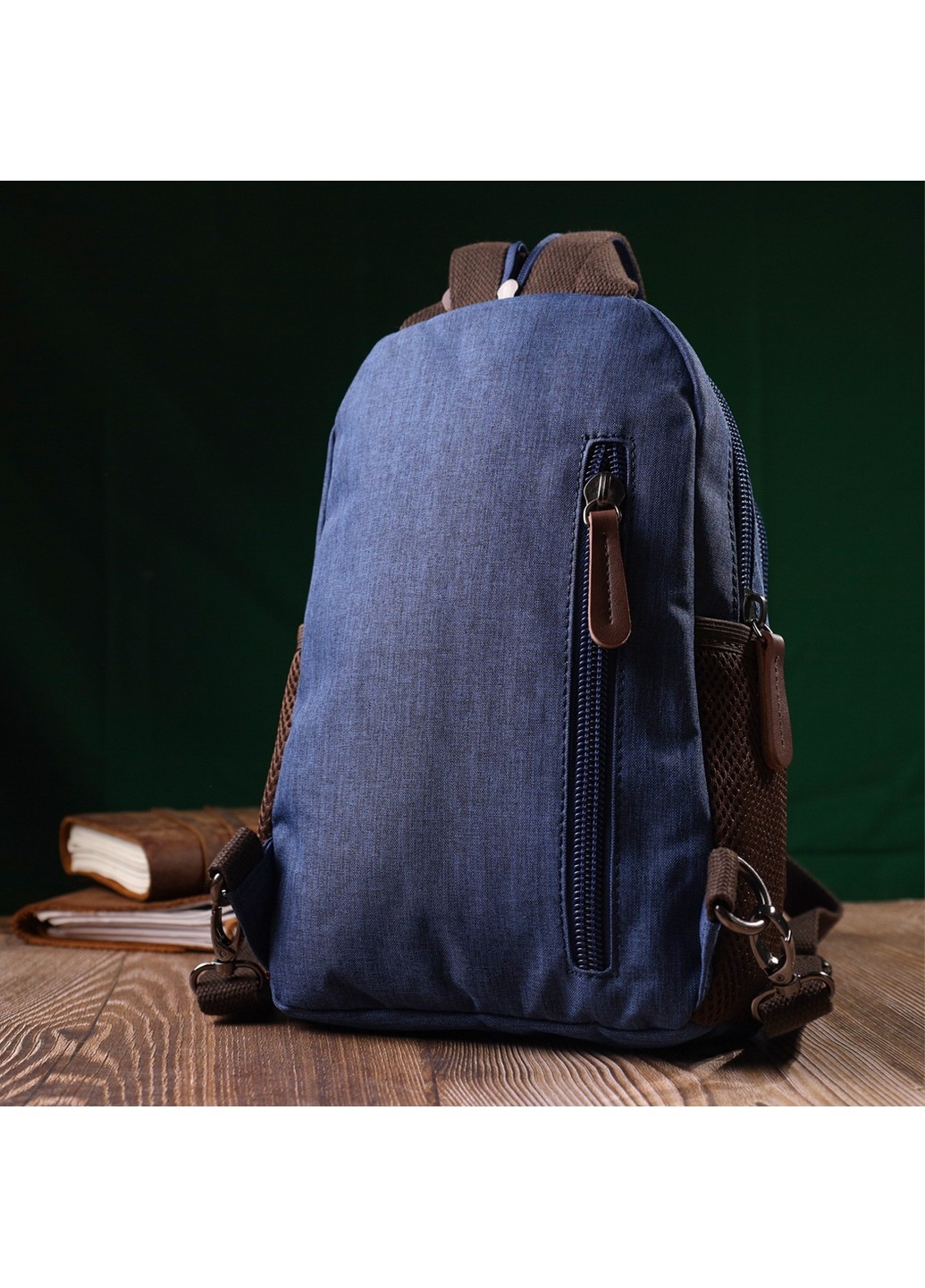 Надежный рюкзак из полиэстера с большим количеством карманов 22146 Синий Vintage (267925284)