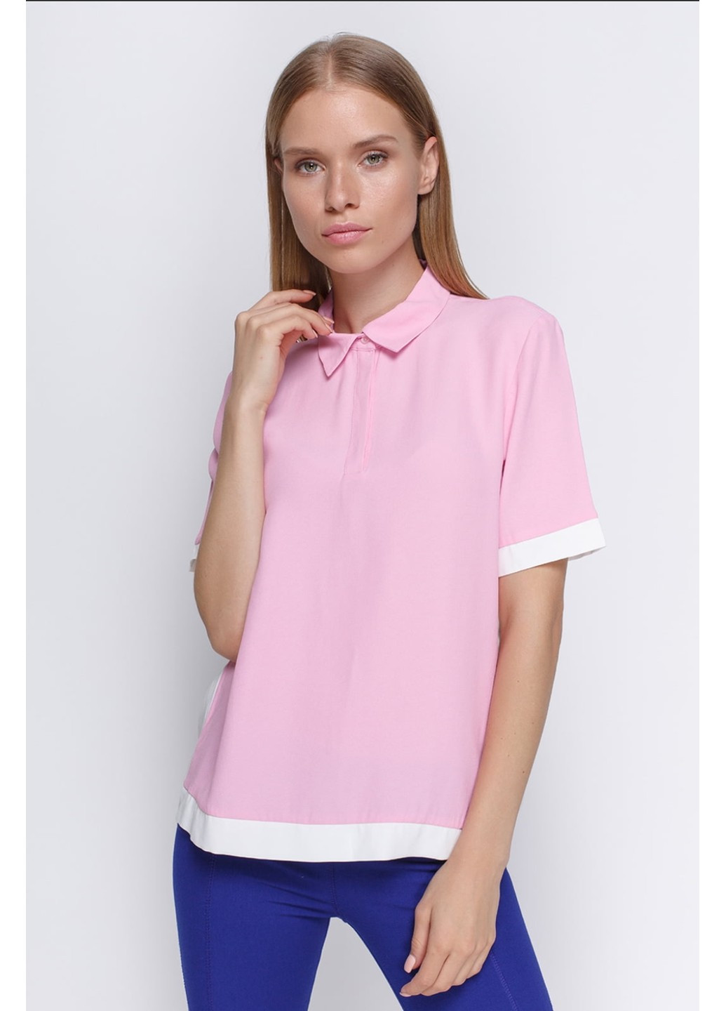 Рожева літня футболка-поло 3666/059/620 з коротким рукавом Zara