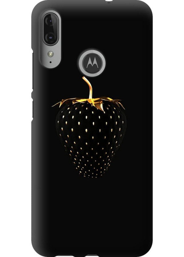 Силиконовый чехол 'Черная клубника' для Endorphone Motorola Moto E6 Plus (258052593)
