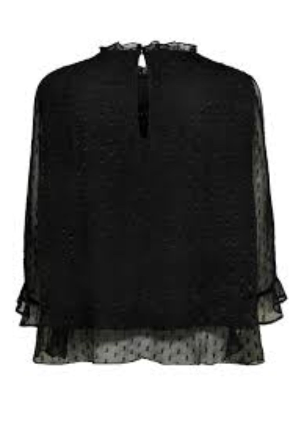 Чорна блуза однотонна пряма чорна Pigalle