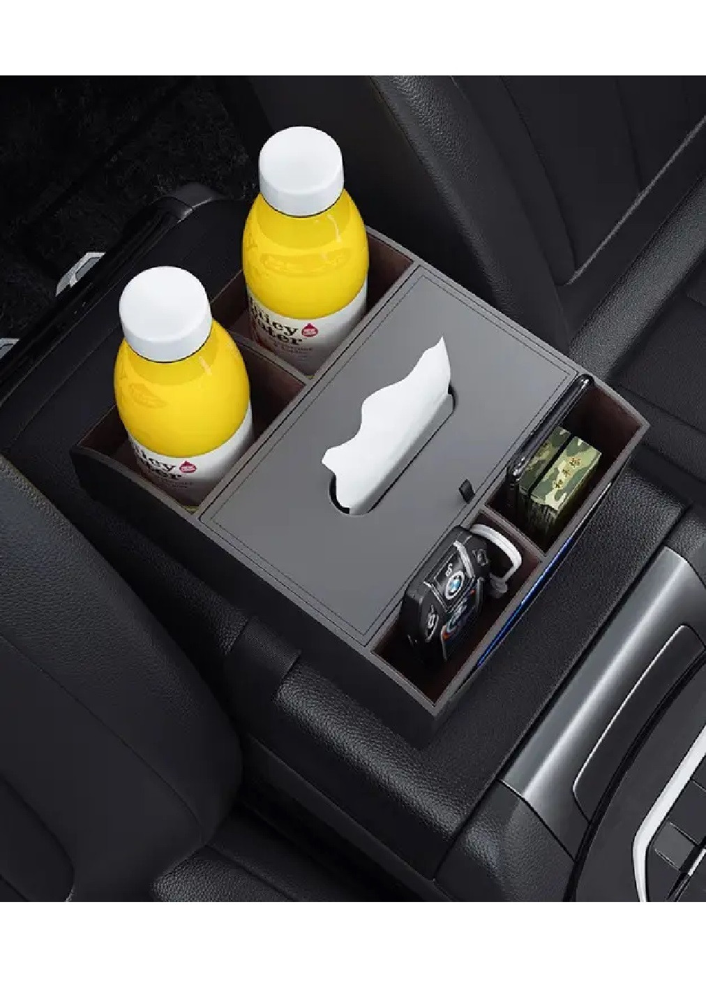 Автомобільний органайзер тримач короб на підлокітник ергономічний компактний портативний 21.5х18.5 см (475115-Prob) Unbranded (262290829)