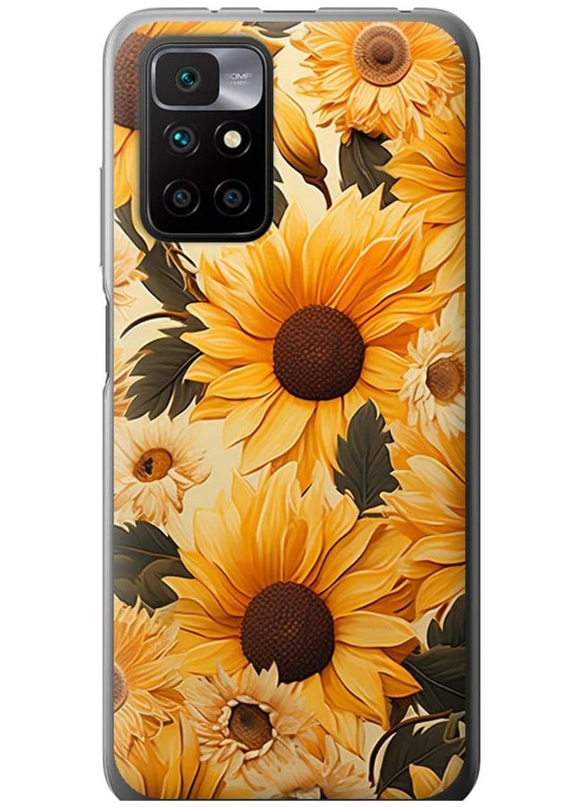 Силіконовий чохол 'Соняшники 2' для Endorphone Xiaomi Redmi 10 (267233553)