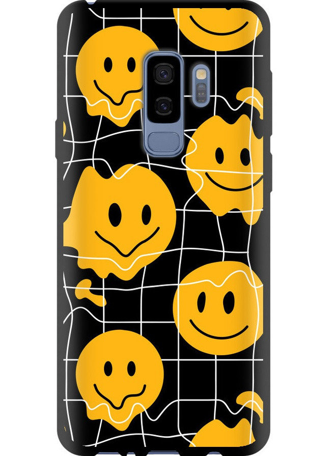TPU черный чехол 'Смайлы v3' для Endorphone Samsung Galaxy S9 Plus (258212999)