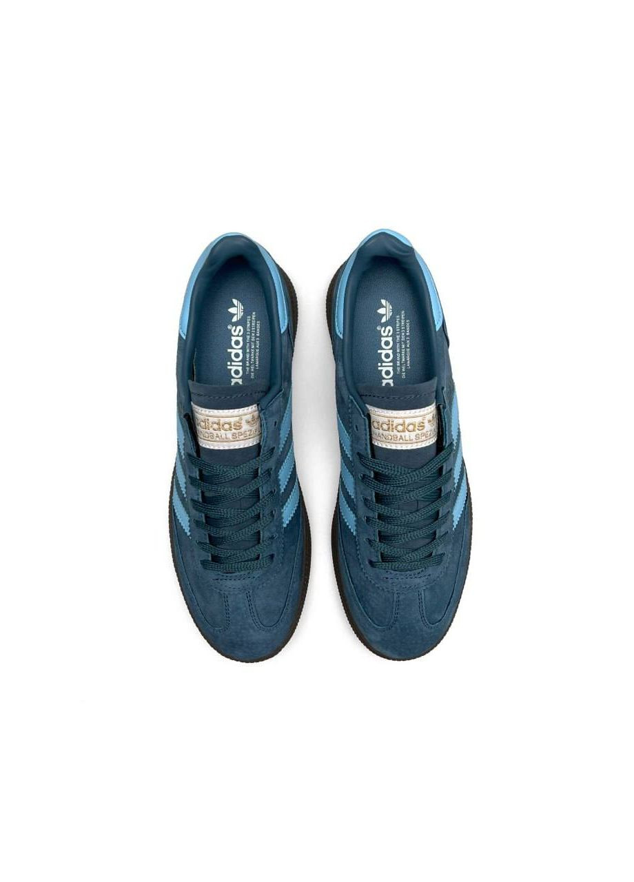 Темно-голубые демисезонные мужские кроссовки adidas spezial navy blue (реплика) темно-синие No Brand