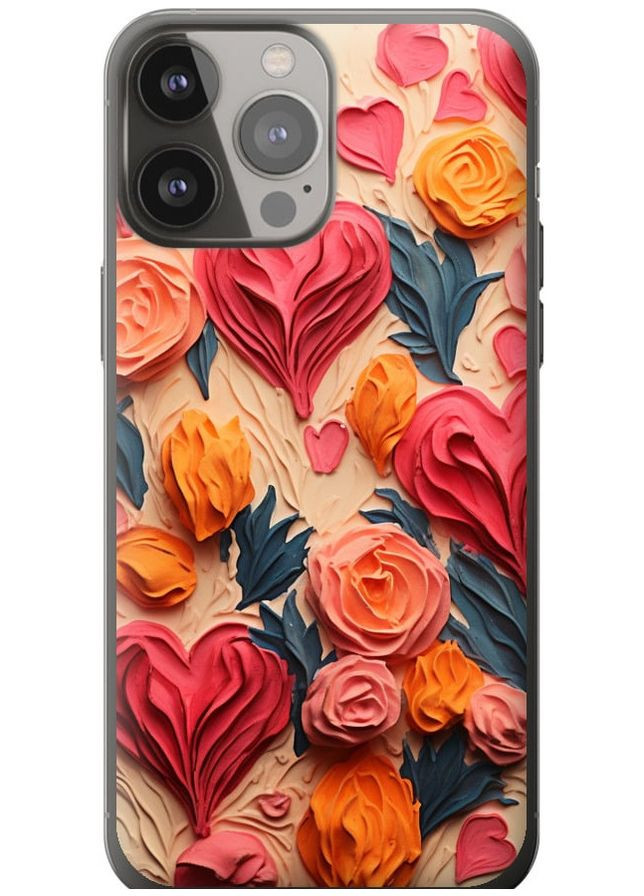 Силіконовий чохол 'Сердечка 3' для Endorphone Apple iPhone 13 Pro Max (267235324)