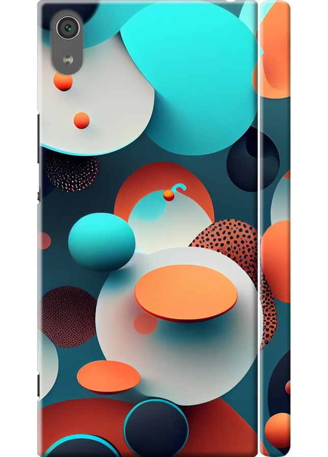 3D пластиковый матовый чехол 'Горошек абстракция' для Endorphone Sony Xperia XA1 Ultra G3212 (258181930)