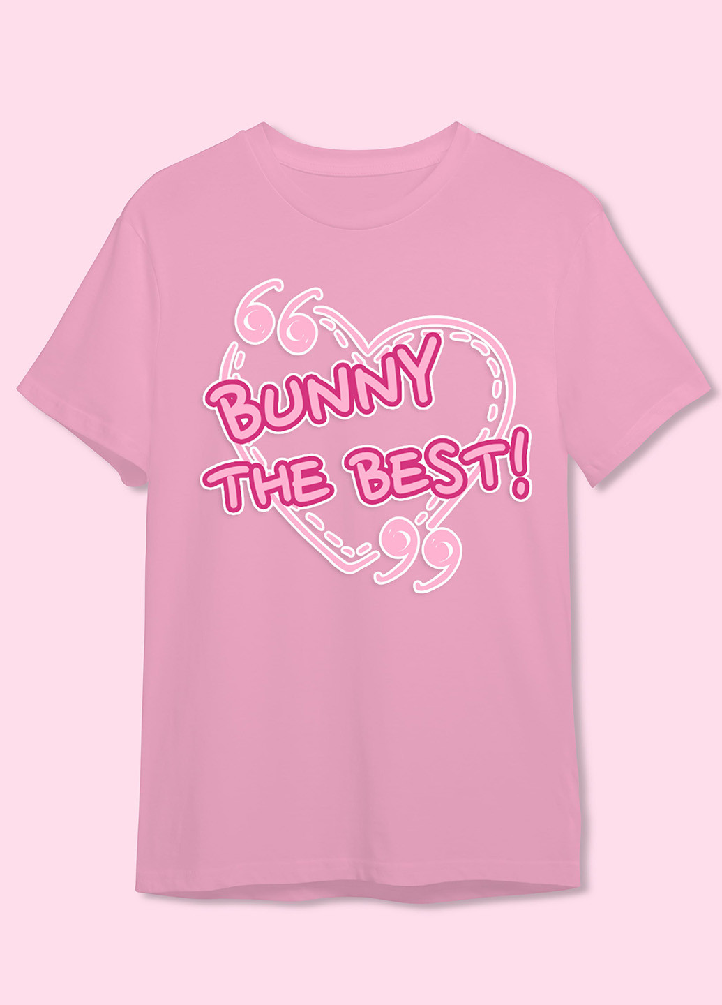 Розовая футболка розовая «bunny the best» Lady Bunny