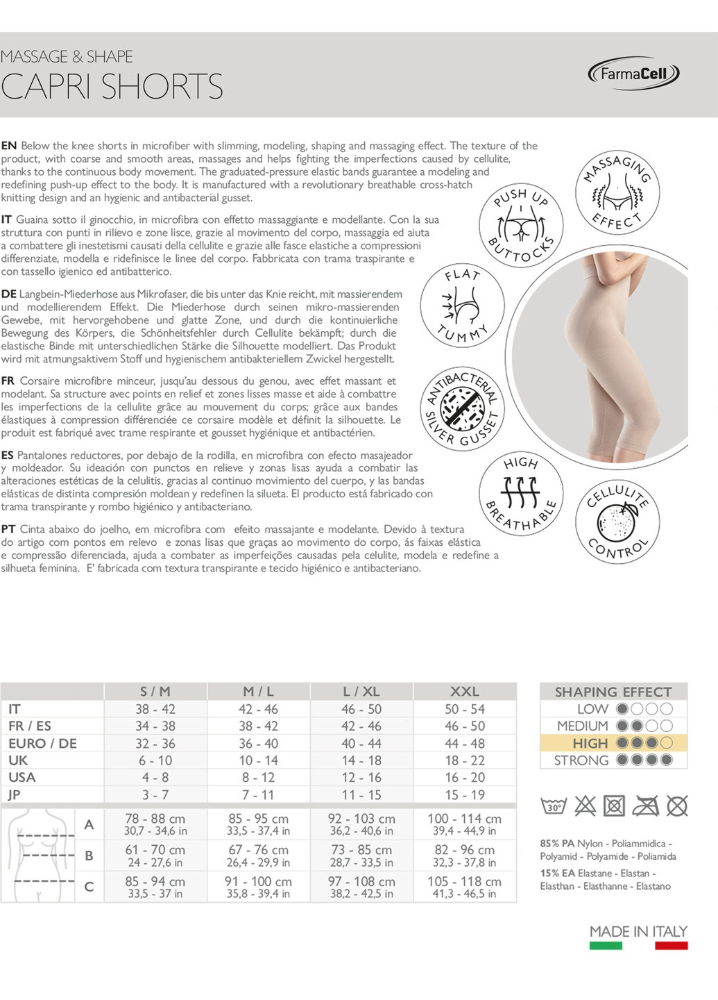 Микромассажные антицеллюлитные бриджи Relaxsan farmacell massage&shape (257743427)