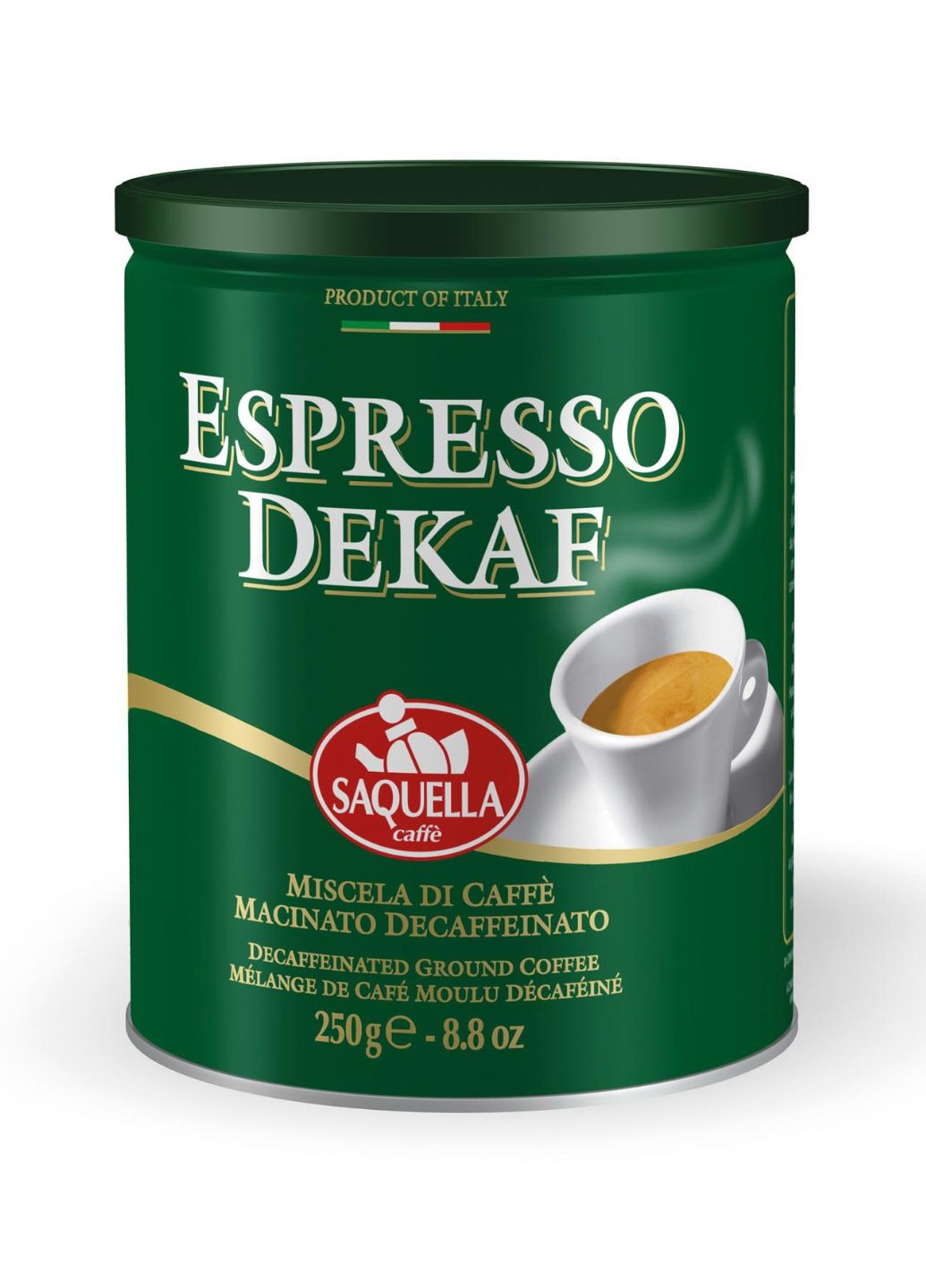 Кофе молотый Espresso Dekaf 250 г SAQUELLA (258673207)