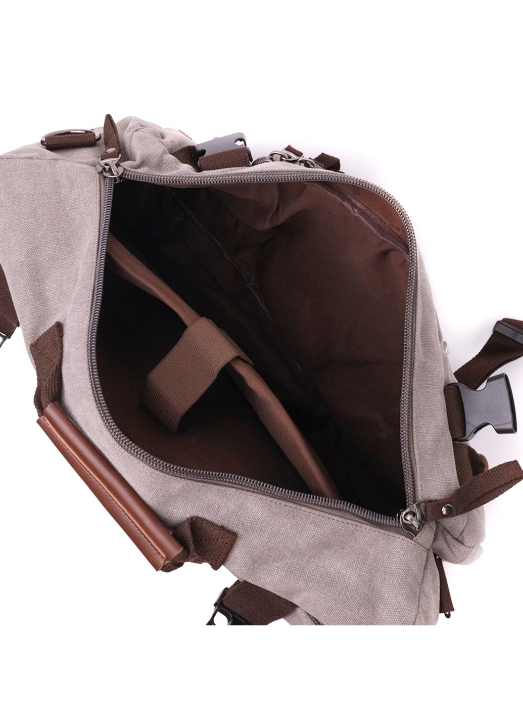 Рюкзак-трансформер в стиле милитари из плотного текстиля 22156 Серый Vintage (267948736)