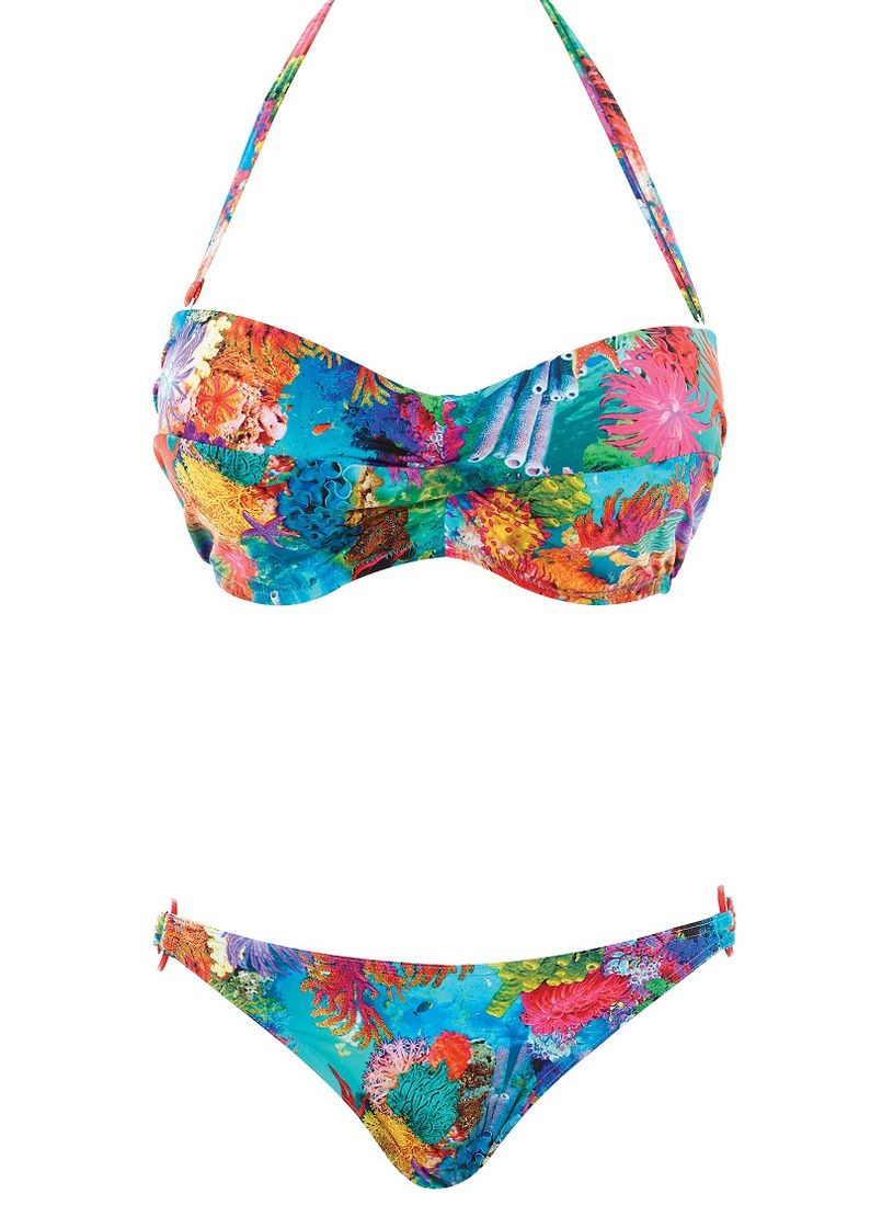 Комбинированный летний купальник раздельный 3929/3932 раздельный, бандо Freya Under The Sea