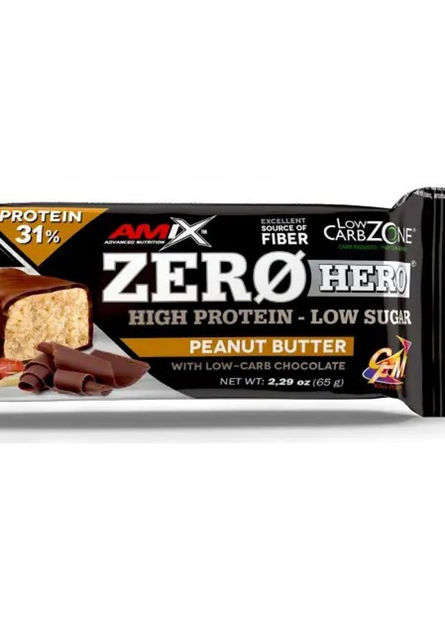 Low-Carb ZeroHero Protein Bar 65 g Peanut Butter Amix Nutrition (257196827)