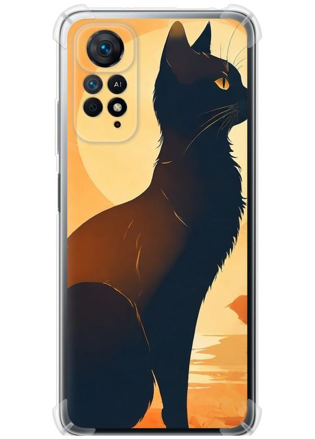 Силикон с усиленными углами чехол 'Черная кошка v2' для Endorphone Xiaomi Redmi Note 11 (276057962)