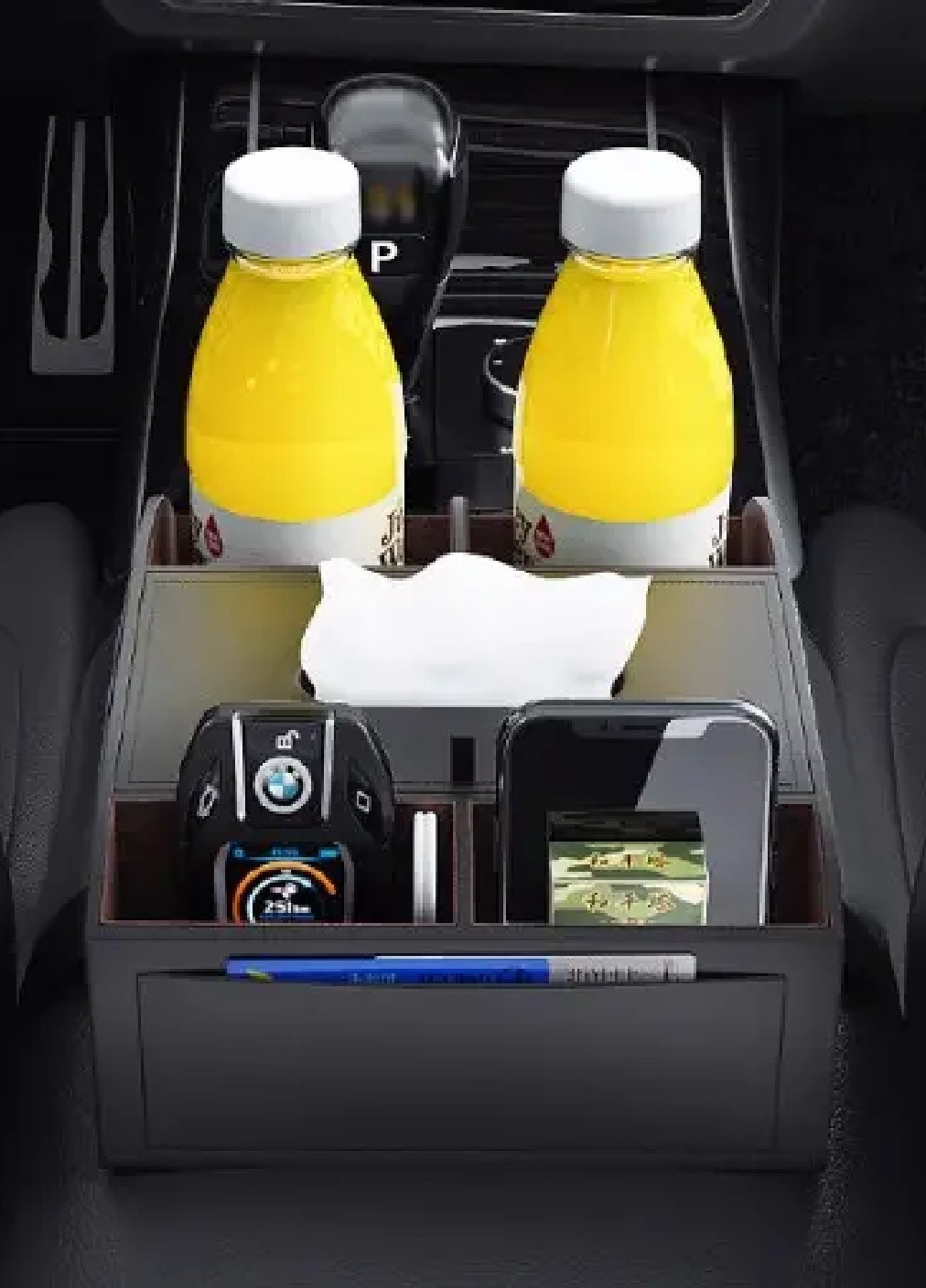 Автомобільний органайзер тримач короб на підлокітник ергономічний компактний портативний 21.5х18.5 см (475115-Prob) Unbranded (262290829)