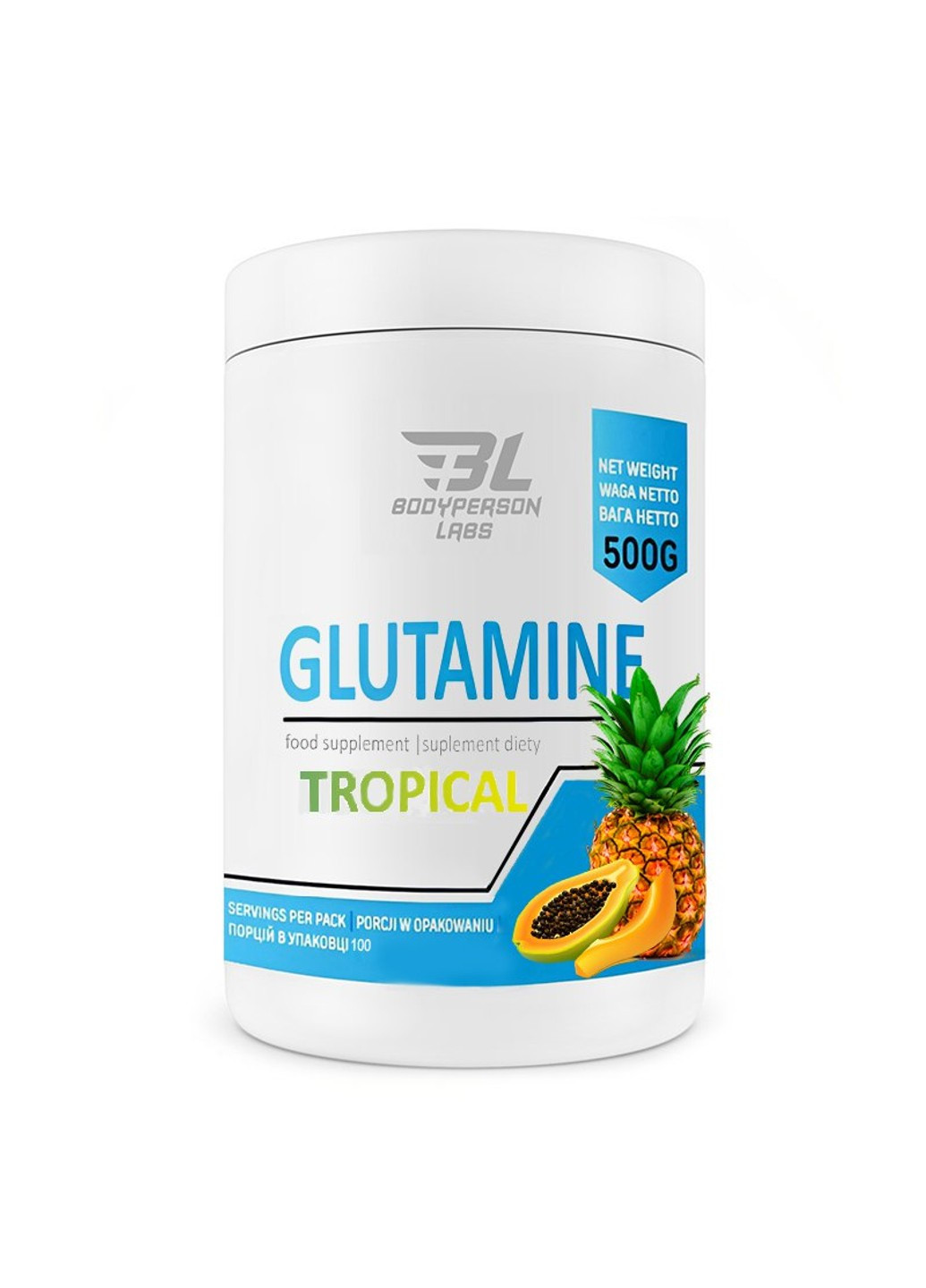 Глютамін Glutamine - 500г Яблуко Bodyperson Labs (269713057)