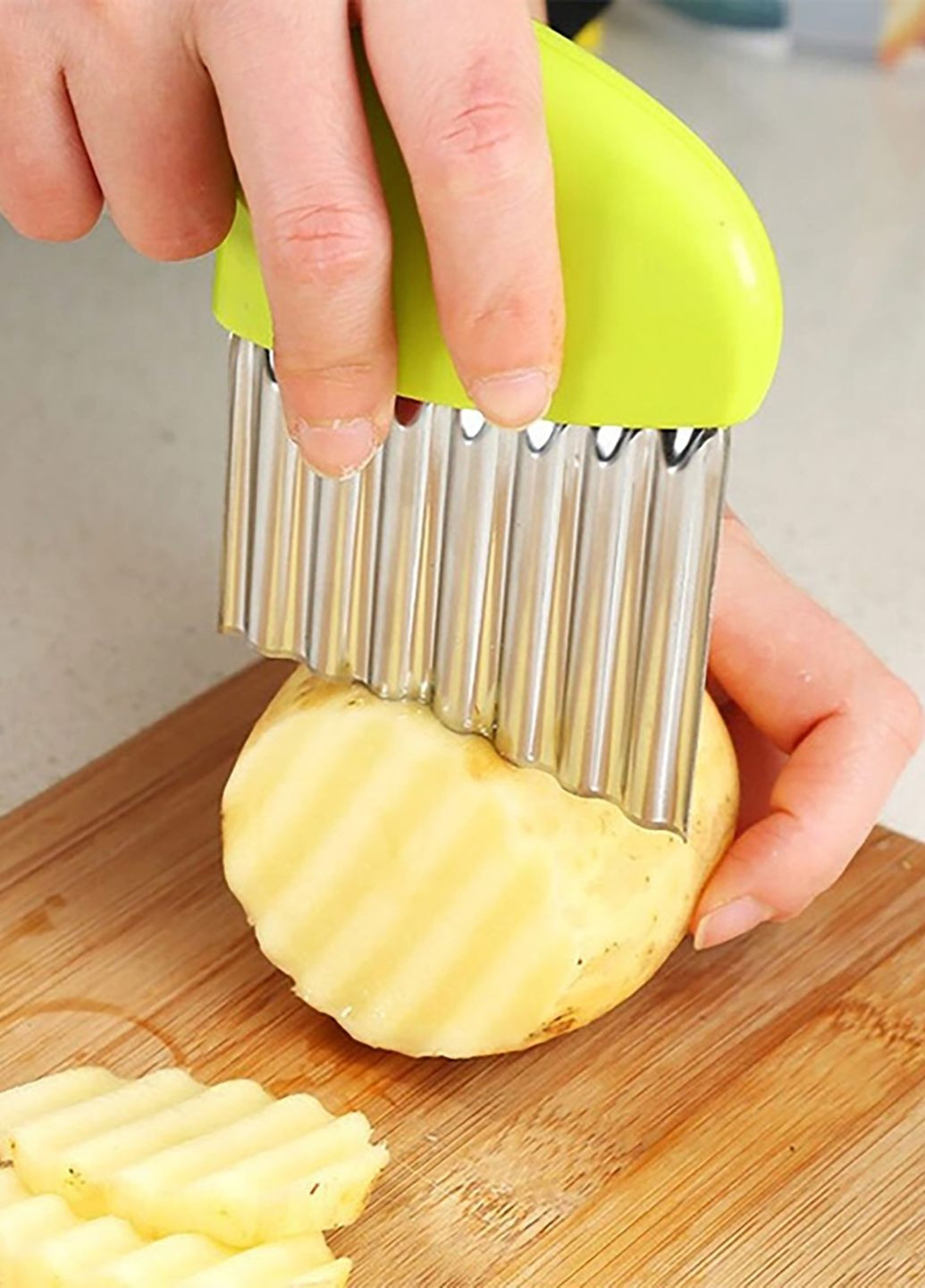 Слайсер хвилястий сирорізка ніж для фігурної нарізки сиру картопля чіпсів карвінгу Kitchen Master (274382544)