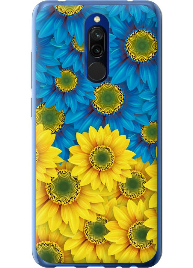 2D пластиковий чохол 'Жовто-блакитні квіти ' для Endorphone Xiaomi Redmi 8 (257833417)