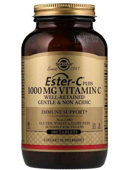 Ester-C Plus Vitamin C 1000 mg 180 Tabs Solgar (256725131)
