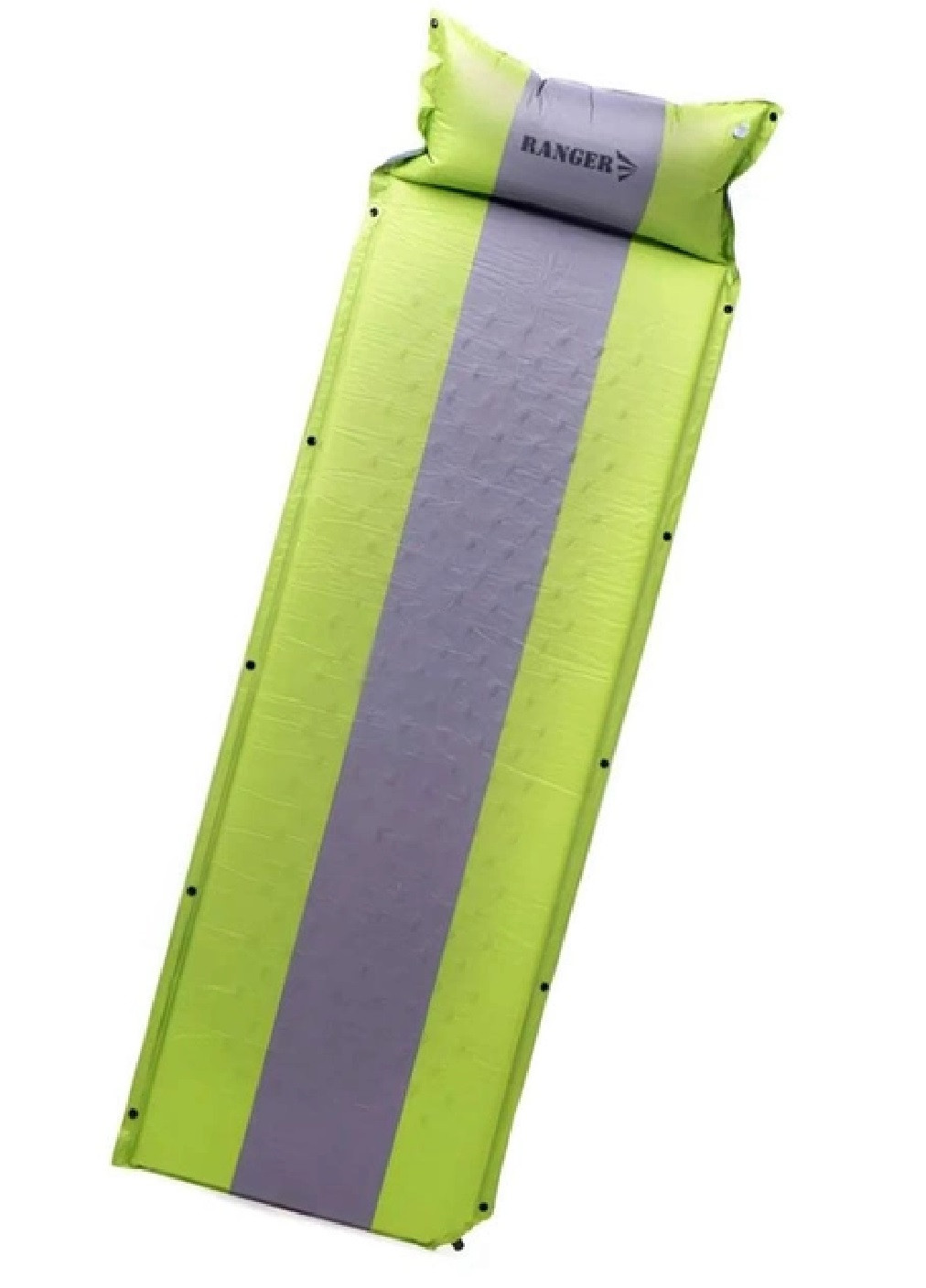 Надувний самонадувний килимок для походів туризму кемпінгу відпочинку на природі 3х195х60 см (475444-Prob) Сірий із зеленим Unbranded (267498547)