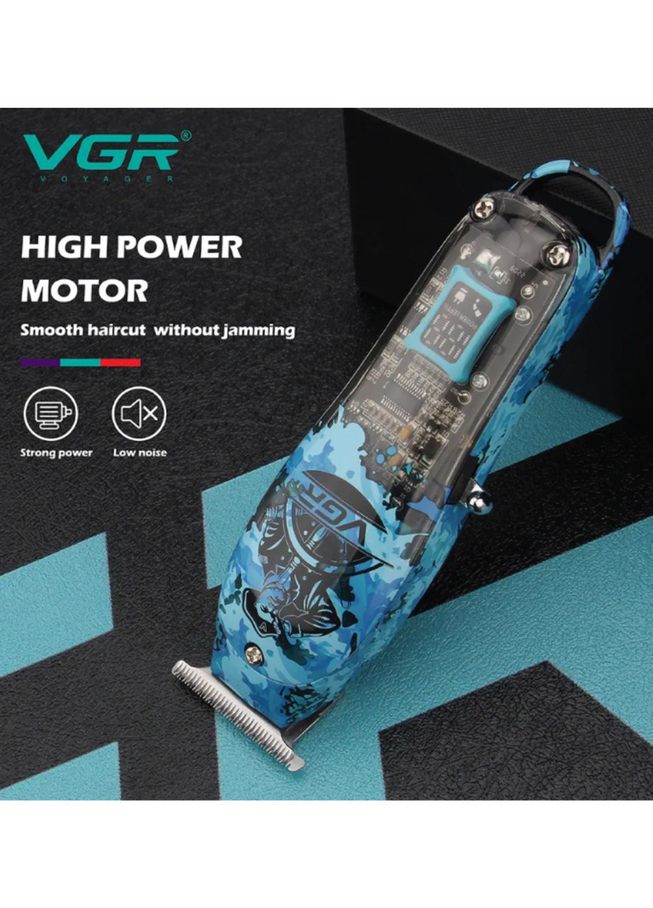 Тример-машинка для стрижки Professional Hair Trimmer Blue Акумуляторний VGR v-923 (260359447)