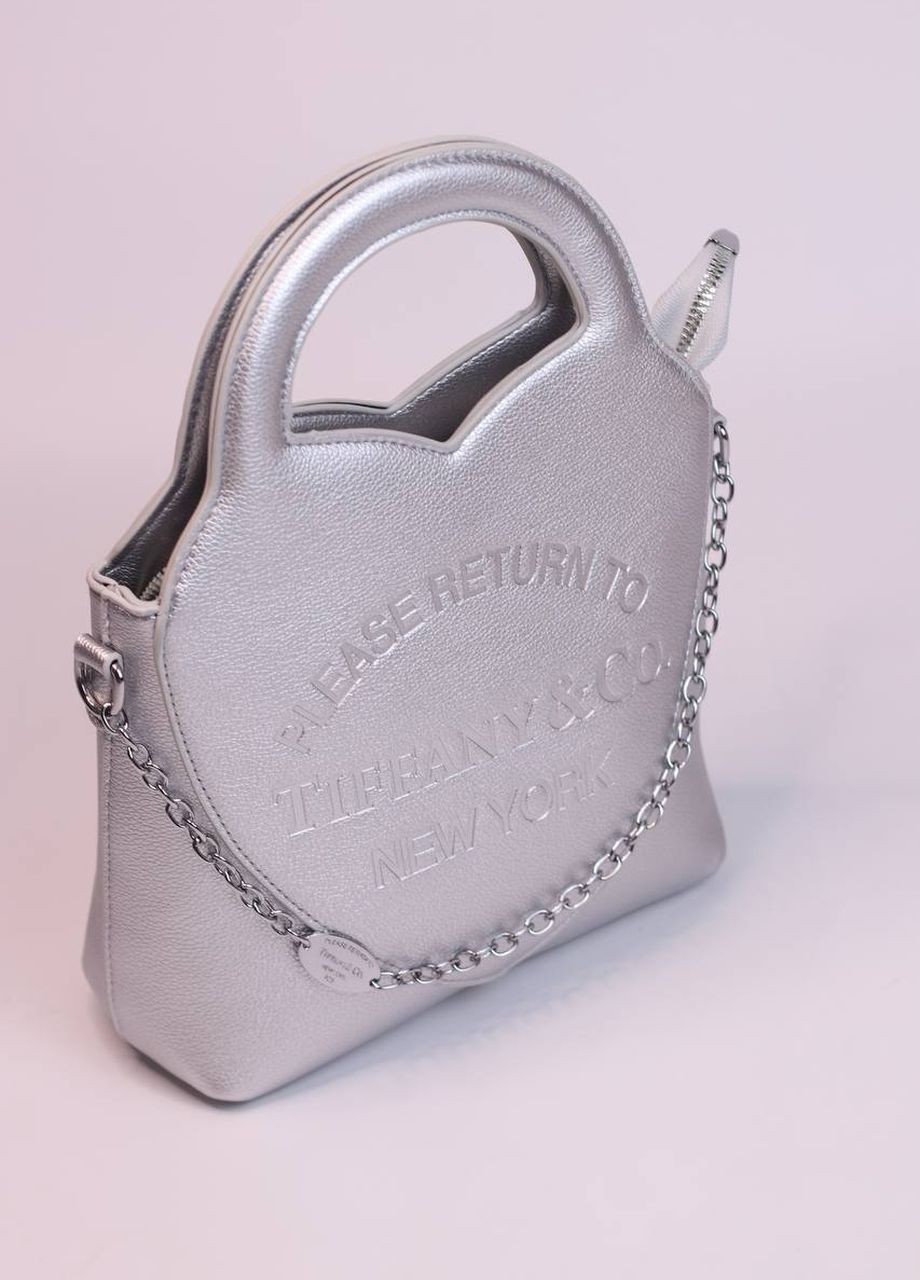 Сумка класична з лого Tiffany&Co Mini Tote Bag silver Vakko (260619214)