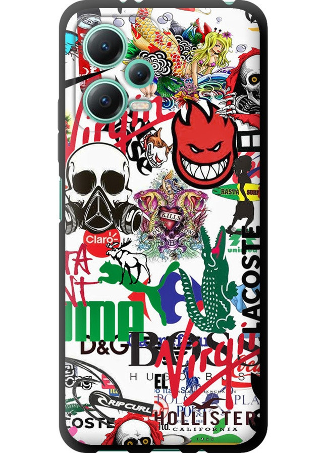 TPU чехол 'Many different logos' для Endorphone Xiaomi Poco X5 5G (258851984)