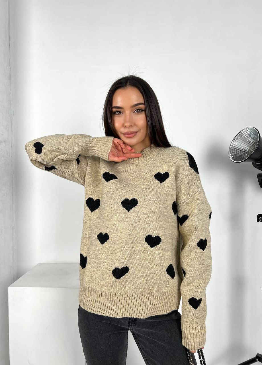 Бежевый демисезонный свитер Украина UM Butik