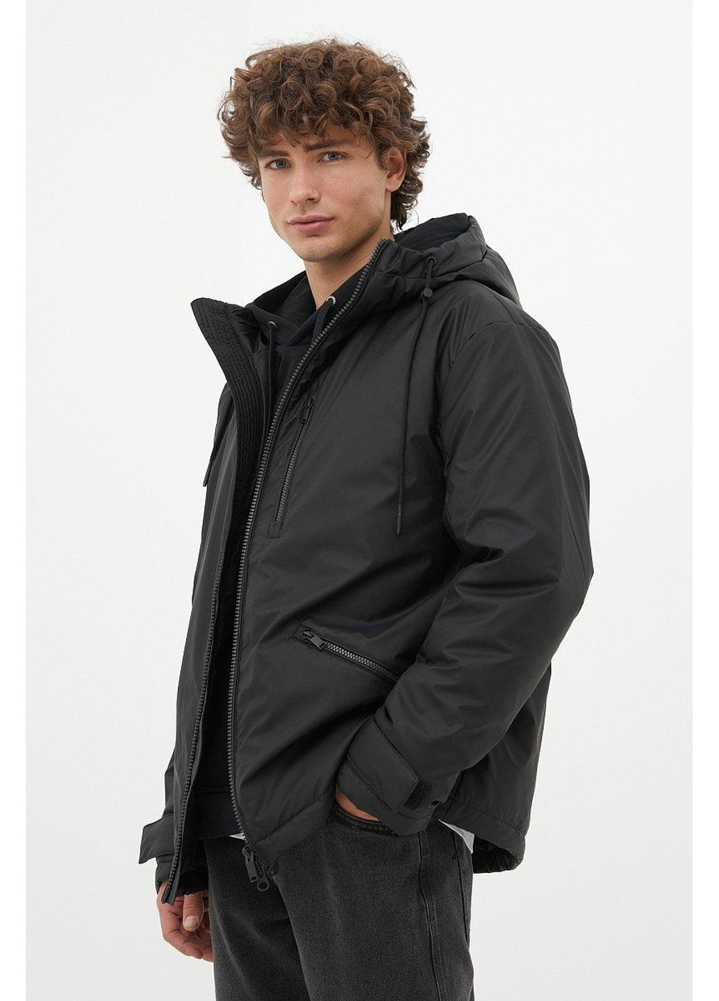 Черная демисезонная куртка fbc23005-200 Finn Flare