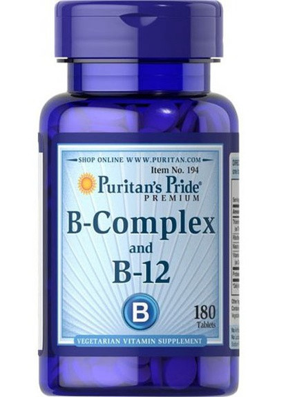 Puritan's Pride Vitamin B-Complex And Vitamin B-12 180 Tabs Puritans Pride (258499308)