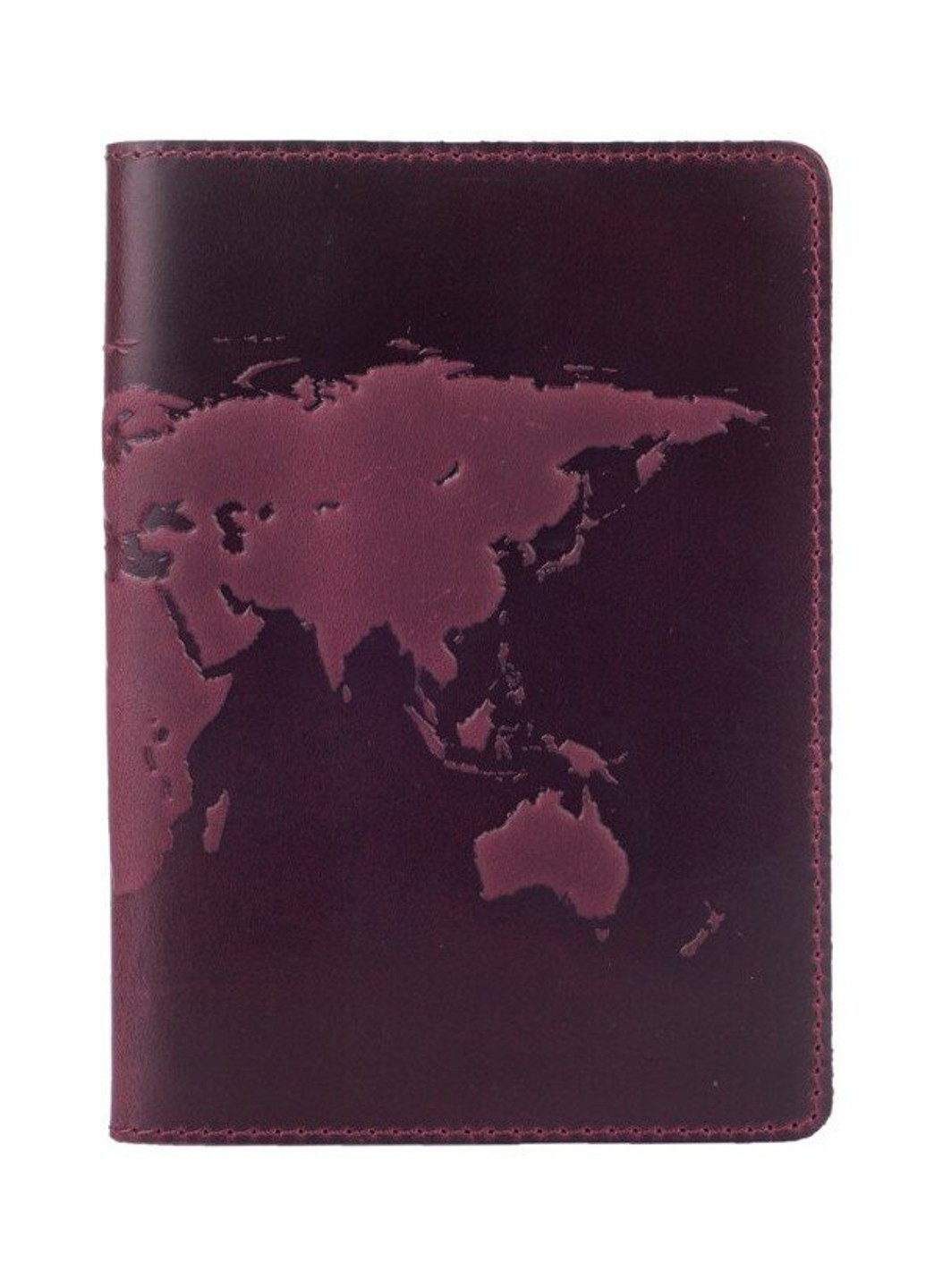 Шкіряна обкладинка на паспорт HiArt PC-01 Shabby Olive World Map Оливковий Hi Art (268371701)