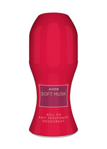 Дезодорант-антиперспирант с шариковым аппликатором Soft Musk Velvet Berries, 50 мл Avon (259425871)